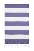 Turkish Towel Co Navy & White 100% Cotton Buy Turkish Towel Online